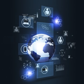 Communication Concept Blue Technology Interface