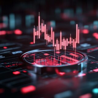 Infographic of market analysis modern aerial finance visualization