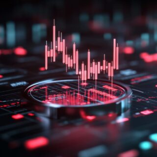 Infographic of market analysis modern aerial finance visualization