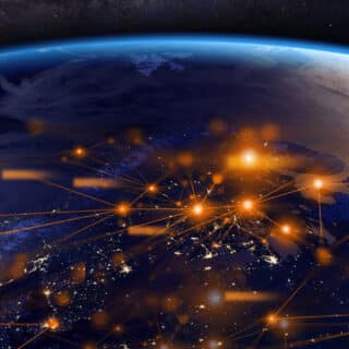 earth and network of internet satellite for telecom,globe data c